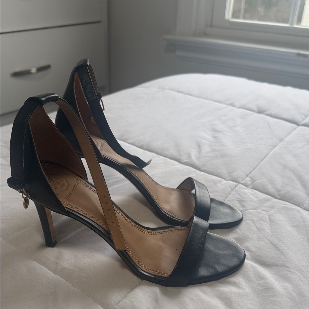 Tory Burch Black Strappy Heels